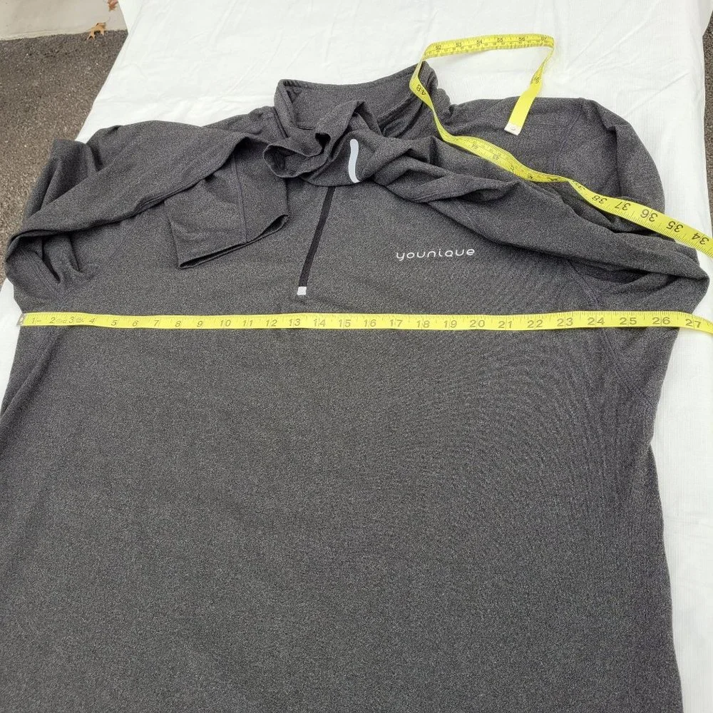 Younique 1/4 Zip Pullover Jacket Thermal Layer Men's 2XL Gray - Picture 11 of 13